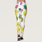 Obstfiesta: Bananen, Ananas, Erdbeeren Leggings (Rückseite)