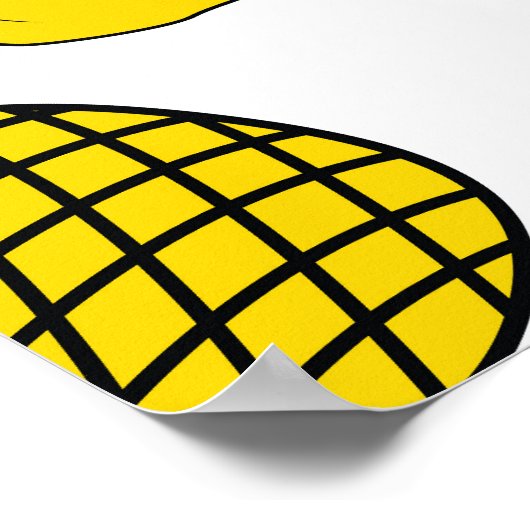 Obstfiesta: Bananen, Ananas, Erdbeeren Poster (Ecke)