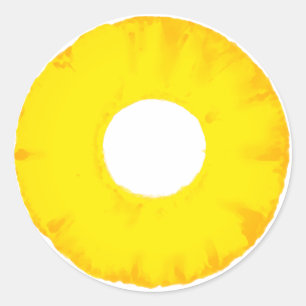 Obstgarnsticker - Ananas Runder Aufkleber