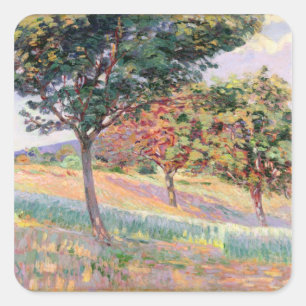 Obstgarten an St. Cheron, 1893 (Öl auf Leinwand) Quadratischer Aufkleber