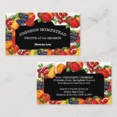 Obstgarten Bauernmarkt Saison Obst Business Car Visitenkarte (Vorne/Hinten)