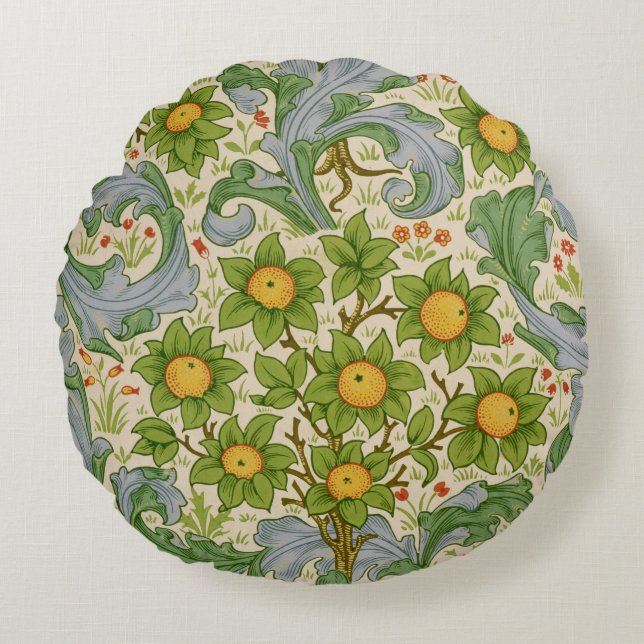 Obstgarten, Dearle, 1899 Rundes Kissen (Vorderseite)
