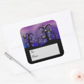 Obstgarten der Sterne - Geschenkstempel Quadratischer Aufkleber (Umschlag)