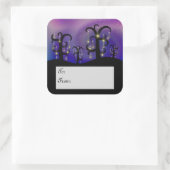 Obstgarten der Sterne - Geschenkstempel Quadratischer Aufkleber (Tasche)