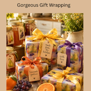 Obstgarten Ernte Geschenkverpackungsbögen — Set mi Geschenkpapier Set