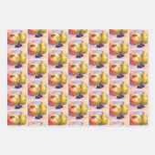 Obstgarten Geschenkverpackung | Äpfel- und Birnen- Geschenkpapier Set (Vorderseite 3)