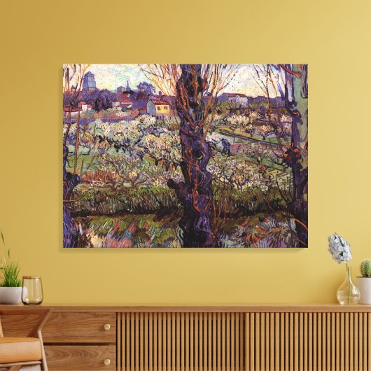 Obstgarten in Blossom, Arles von Vincent van Gogh Leinwanddruck (Insitu (Wohnzimmer))