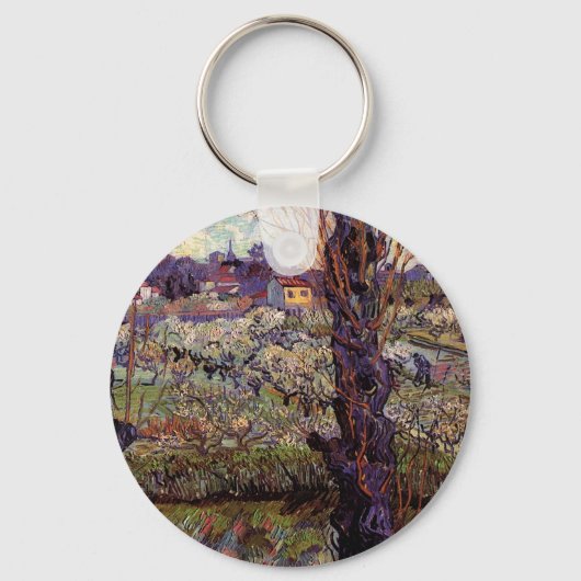 Obstgarten in Blossom, Arles von Vincent van Gogh Schlüsselanhänger (Vorderseite)