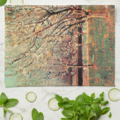 Obstgarten in Blossom, Pflaumen von Vincent van Go Geschirrtuch (Gefaltet)