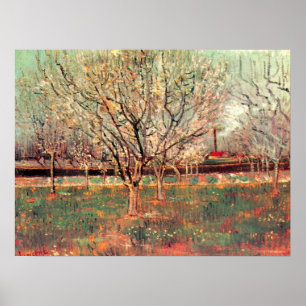 Obstgarten in Blossom, Pflaumen von Vincent van Go Poster