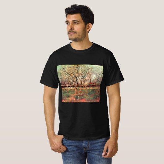 Obstgarten in Blossom, Pflaumen von Vincent van Go T-Shirt (Vorne ganz)