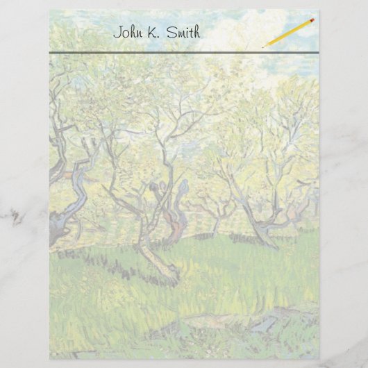 Obstgarten in Blossom, Vincent van Gogh. (Vorderseite)