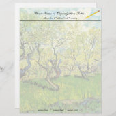 Obstgarten in Blossom, Vincent van Gogh. Briefkopf (Vorne/Hinten)