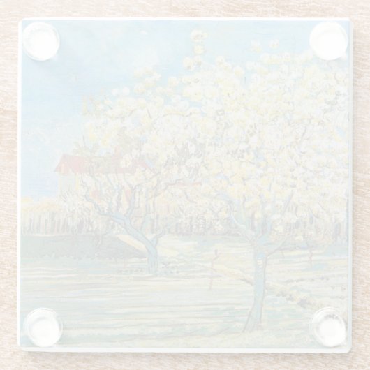 Obstgarten in Blossom | Vincent van Gogh Glasuntersetzer (Rückseite)