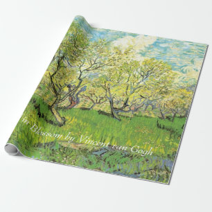 Obstgarten in Blüte von Van Gogh. Vintage-Blumenöl Geschenkpapier