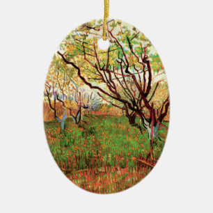 Obstgarten in Blüte von Vincent van Gogh Keramik Ornament