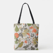Obstgarten mit Vogel. nahtloses Muster Tasche (Rückseite)