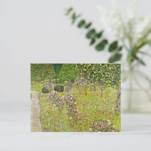 Obstgarten Rose Gustav Klimt Postkarte (Stehend Vorderseite)