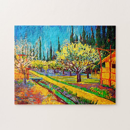Obstgarten, von den Zypressen Vincent Van Gogh beg Puzzle (Horizontal)