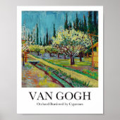 Obstgarten, von den Zypressen von Vincent van Gogh Poster (Vorne)