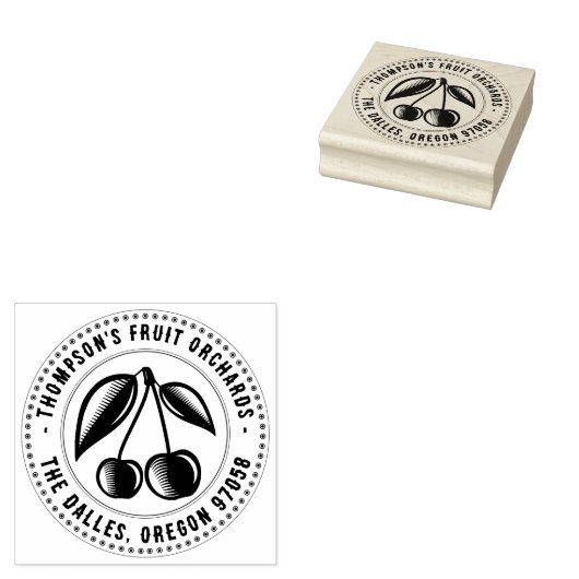 Obstgartenbezeichnung Briefmarke Kirschen Extravag Gummistempel (Stempel)