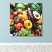 OBSTGEMÜSE LEINWANDDRUCK (Insitu (Holzboden))