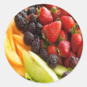 OBSTGEMÜSE RUNDER AUFKLEBER (Vorderseite)