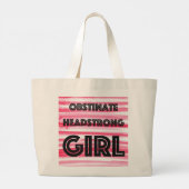 Obstinate Headstrong Girl-Tasche Jumbo Stoffbeutel (Rückseite)