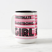 Obstinate Headstrong Girl Zweifarbige Tasse (Vorderseite Links)