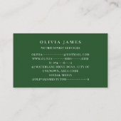 Obstkarte für Bauer Koch Ernährungswissenschaftler Visitenkarte (Rückseite)