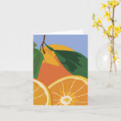 Obstkarte - Orangen Karte (Gelbe Blume)