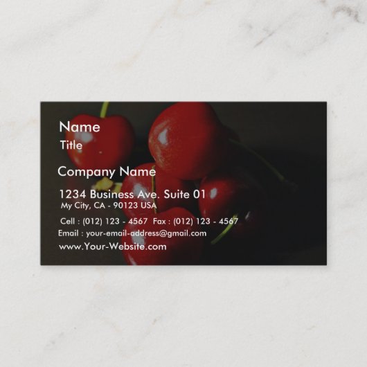 Obstkirsche Visitenkarte (Vorderseite)