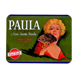 Obstkiste-Label Paula aus den 1920er Jahren aus Sa Magnet