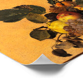Obstkorb, Canestra di Frutta von Caravaggio Poster (Ecke)