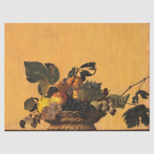 Obstkorb, Canestra di Frutta von Caravaggio Seidenpapier