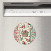 Obstkorb Gingham-Spaß Magnet (In Situ (Geschirrspüler))