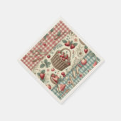 Obstkorb Gingham-Spaß Serviette (Ecke)