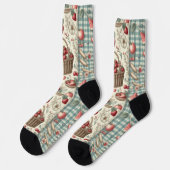 Obstkorb Gingham-Spaß Socken (Linkes Detail)