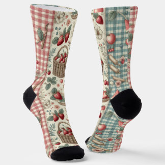Obstkorb Gingham-Spaß Socken