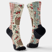 Obstkorb Gingham-Spaß Socken (Gewinkelt)