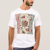 Obstkorb Gingham-Spaß T-Shirt (Vorderseite)