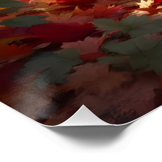 Obstkorb im Herbst Poster (Ecke)