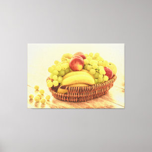 "Obstkorb" Niedliches Foto. Jetzt kaufen Leinwanddruck