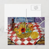 Obstkorb noch lebende Postkarten (Vorne/Hinten)