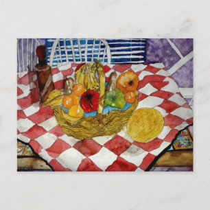 Obstkorb noch lebende Postkarten