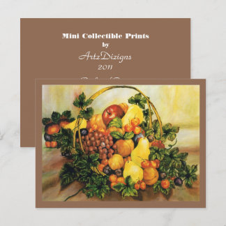Obstkorb - Sammelmini Postkarte