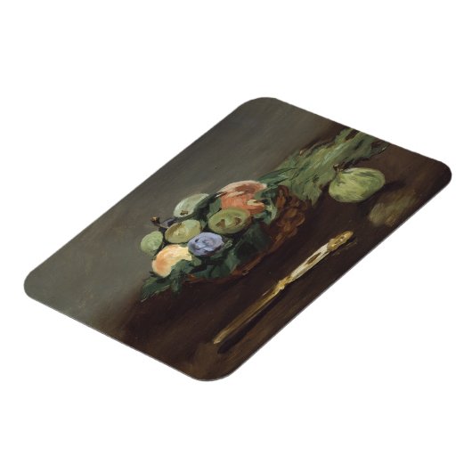 Obstkorb von Edouard Manet Magnet (Linke Seite)