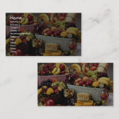Obstkörbe, Mischfrucht und Käse Visitenkarte (Vorne/Hinten)