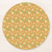 Obstkorbmuster-Kollektion - Banane Runder Pappuntersetzer (Vorderseite)