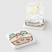 Obstkuchen Steinuntersetzer (Seitenansicht)